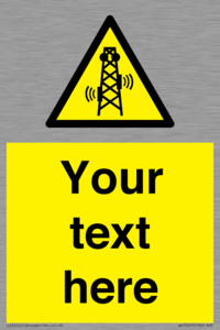 Custom warning RF radiation transmitter